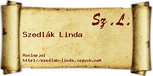 Szedlák Linda névjegykártya